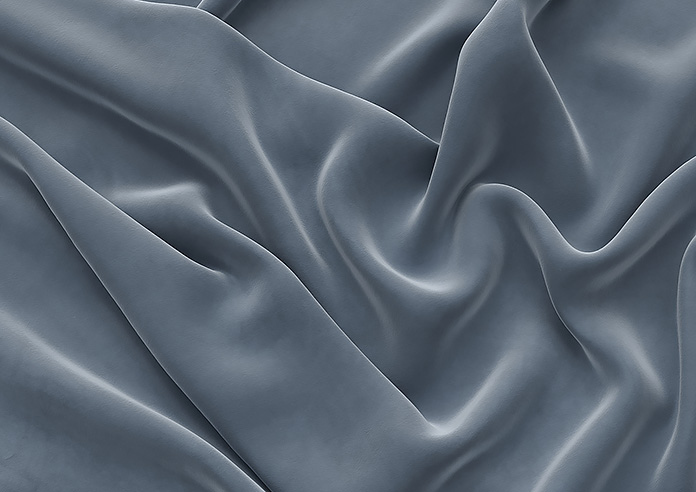 Luxe Velvet (Blackout) Eyelet, Slate Blue - Ready Made Curtains - Image 4